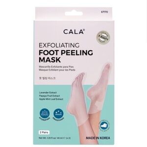 Cala Lavender Papaya Exfoliating Hydrating 2 Pack Foot Mask for Two Treatments